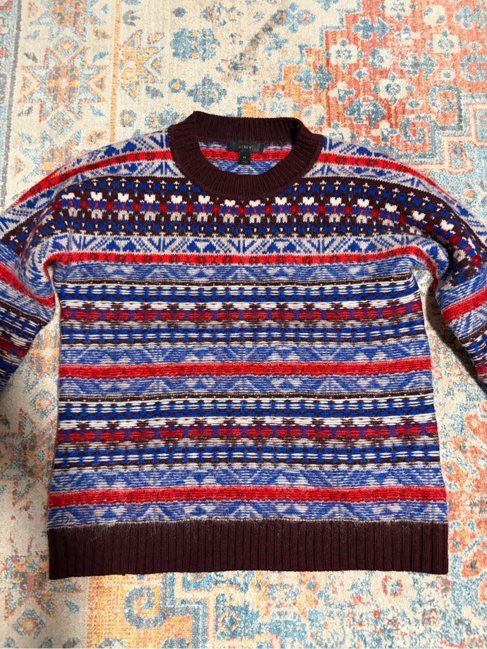 J.Crew fair isle wool crewneck sweater
